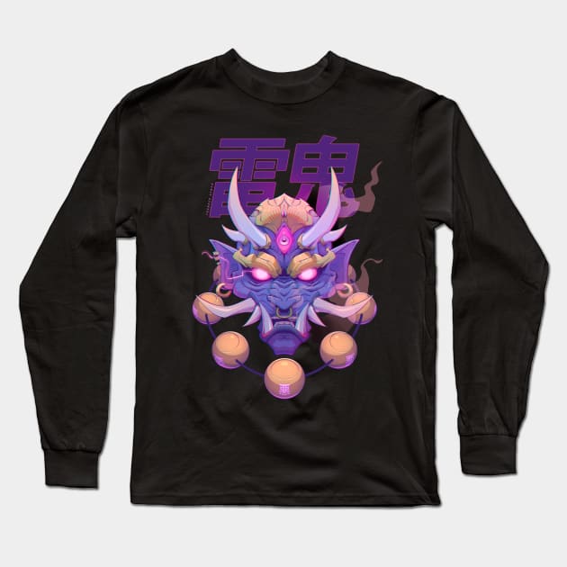 Thunder Demon Long Sleeve T-Shirt by AzuraStudio